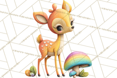Rainbow Spring Animals Clipart, Pastel Rainbow Forest Png Product Image 4