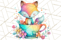 Rainbow Spring Animals Clipart, Pastel Rainbow Forest Png Product Image 3