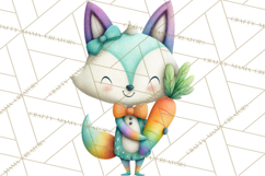 Rainbow Spring Animals Clipart, Pastel Rainbow Forest Png Product Image 2