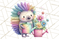 Rainbow Spring Animals Clipart, Pastel Rainbow Forest Png Product Image 3