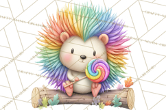 Rainbow Spring Animals Clipart, Pastel Rainbow Forest Png Product Image 4