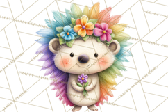 Rainbow Spring Animals Clipart, Pastel Rainbow Forest Png Product Image 5