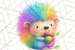 Rainbow Spring Animals Clipart, Pastel Rainbow Forest Png Product Image 2