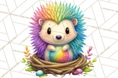 Rainbow Spring Animals Clipart, Pastel Rainbow Forest Png Product Image 4