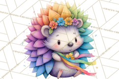 Rainbow Spring Animals Clipart, Pastel Rainbow Forest Png Product Image 4