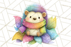 Rainbow Spring Animals Clipart, Pastel Rainbow Forest Png Product Image 5