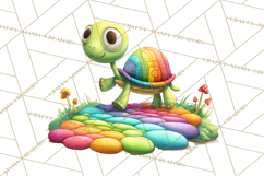 Rainbow Spring Animals Clipart, Pastel Rainbow Forest Png Product Image 3