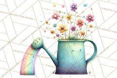 Rainbow Spring Animals Clipart, Pastel Rainbow Forest Png Product Image 5