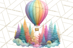 Rainbow Spring Animals Clipart, Pastel Rainbow Forest Png Product Image 4