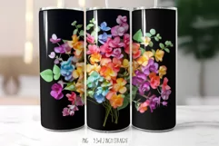 Rainbow Leaves Tumbler Wraps | Dried Color Flowers Product Image 4