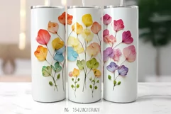 Rainbow Tropical Bougainvillea Tumbler|Herbarium Tumbler PNG Product Image 2
