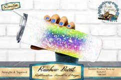This is a rainbow burst tumbler wrap design sized to fit sublimation 20oz skinny tumbler blanks.