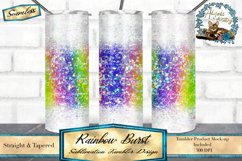 This is a rainbow burst tumbler wrap design sized to fit sublimation 20oz skinny tumbler blanks.