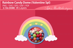 Valentines rainbow candy dome Product Image 2