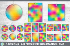 Bundle of six Rainbow car air freshener sublimation designs