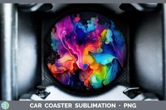 GorgeousRainbow Car Coaster design.