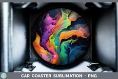 GorgeousRainbow Car Coaster design.
