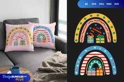 Ornamental Christmas Rainbow and Gift Boxes Sublimation Set Product Image 1