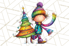 Rainbow Christmas Magic PNG Clipart, Christmas Trees Png Product Image 2