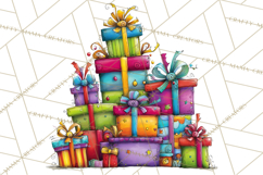 Rainbow Christmas Magic PNG Clipart, Christmas Trees Png Product Image 3