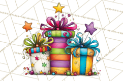 Rainbow Christmas Magic PNG Clipart, Christmas Trees Png Product Image 2