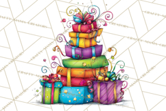 Rainbow Christmas Magic PNG Clipart, Christmas Trees Png Product Image 5