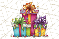 Rainbow Christmas Magic PNG Clipart, Christmas Trees Png Product Image 3
