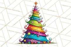 Rainbow Christmas Magic PNG Clipart, Christmas Trees Png Product Image 5