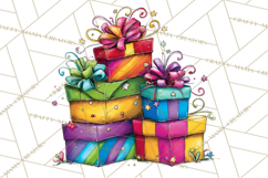 Rainbow Christmas Magic PNG Clipart, Christmas Trees Png Product Image 3