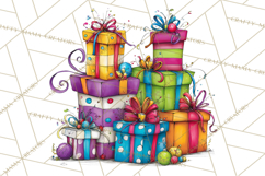 Rainbow Christmas Magic PNG Clipart, Christmas Trees Png Product Image 5