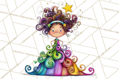 Rainbow Christmas Magic PNG Clipart, Christmas Trees Png Product Image 2