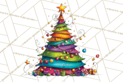 Rainbow Christmas Magic PNG Clipart, Christmas Trees Png Product Image 5