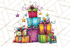 Rainbow Christmas Magic PNG Clipart, Christmas Trees Png Product Image 2
