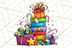 Rainbow Christmas Magic PNG Clipart, Christmas Trees Png Product Image 5