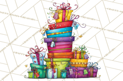 Rainbow Christmas Magic PNG Clipart, Christmas Trees Png Product Image 3