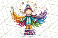 Rainbow Christmas Magic PNG Clipart, Christmas Trees Png Product Image 2