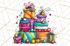 Rainbow Christmas Magic PNG Clipart, Christmas Trees Png Product Image 3