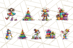 Rainbow Christmas Magic PNG Clipart, Christmas Trees Product Image 2