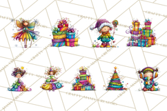 Rainbow Christmas Magic PNG Clipart, Christmas Trees Product Image 6