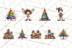 Rainbow Christmas Magic PNG Clipart, Christmas Trees Product Image 7