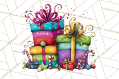 Rainbow Christmas Magic PNG Clipart, Christmas Trees Png Product Image 5