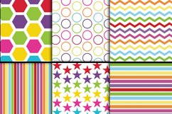 Rainbow Color Pattern | Colorful Pattern | Digital Papers Product Image 3