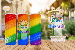 Born this Way - Rainbow Color 20oz Tumbler Sublimation Product Image 1