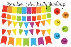 Rainbow Color Bunting SVG and Graphics Product Image 1