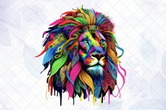 Rainbow Colored Lion Sublimation Clipart Product Image 4