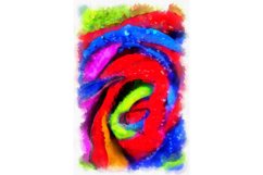 Rainbow colored rose digital painting Product Image 3