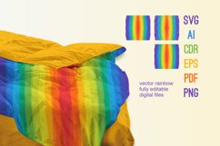 Rainbow Colors Scalable Vector Files AI SVG EP PDF
