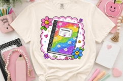 Rainbow Composition Notebook Clipart PNG School Design Product Image 2