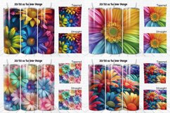 3D Rainbow Daisy Flowers Tumbler Bundle Product Image 3