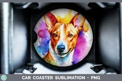 GorgeousRainbow Dog Car Coaster design.
